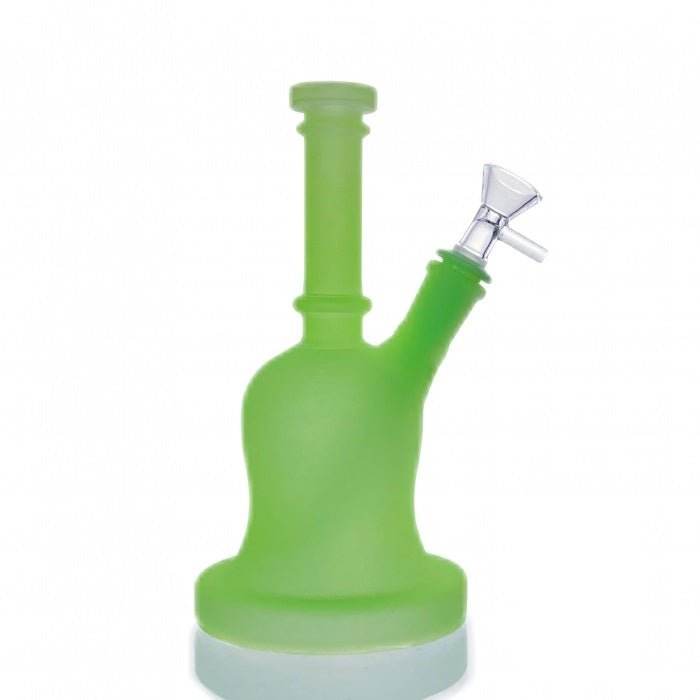 Frosted Luminous Bell Glass Bong 21cm - Bong Empire
