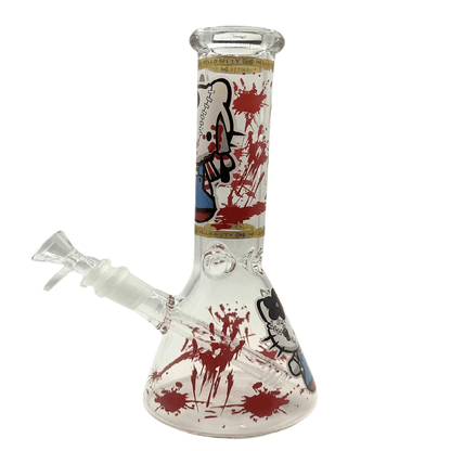 Hello Kitty Blood Spatter Beaker Glass Bong 25cm - Bong Empire