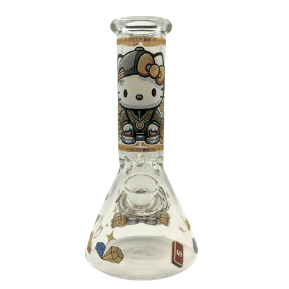 Hello Kitty Gold Chains Beaker Glass Bong 25cm - Bong Empire