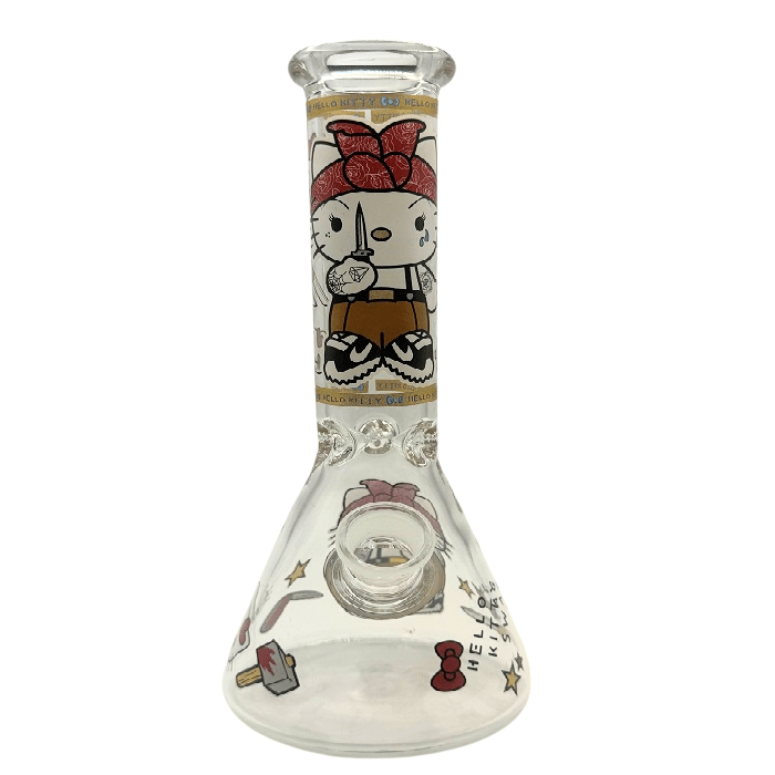Hello Kitty Red Bandana Beaker Glass Bong 25cm - Bong Empire