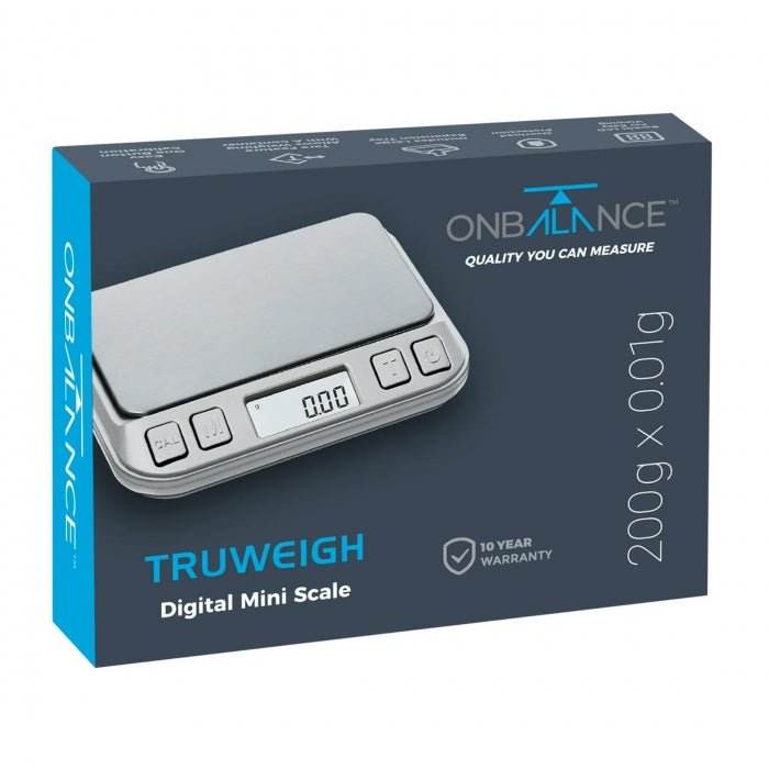 On Balance Truweigh Digital Scales TW200SL 0.01g - 200g - Bong Empire