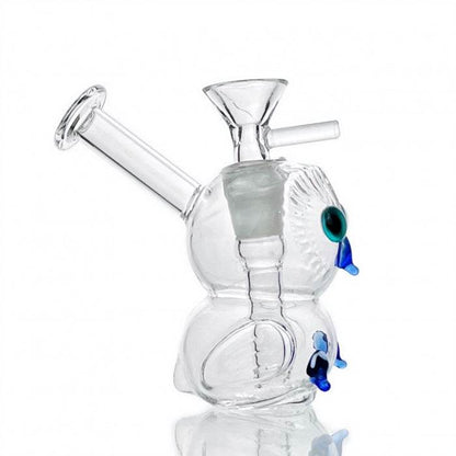 Owl Dual Usage Glass Bubbler Water Pipe 12cm - Bong Empire