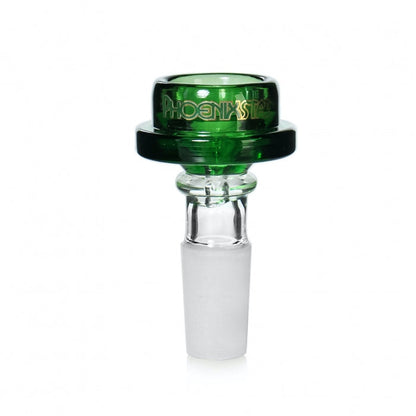 Phoenix Star Flat Round Glass Cone 14mm Green - Bong Empire