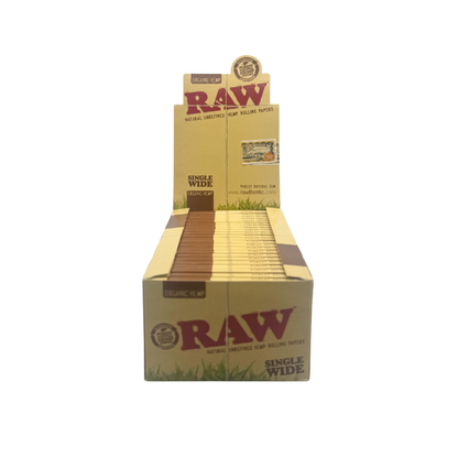 RAW Organic Hemp Single Wide Rolling Papers