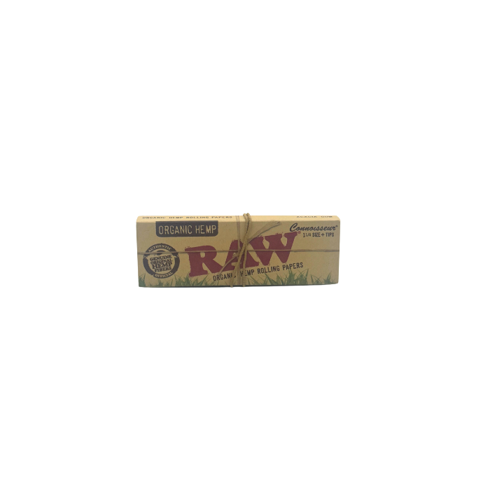 RAW Organic Hemp Connoisseur 1¼ Size Rolling Papers + Tips