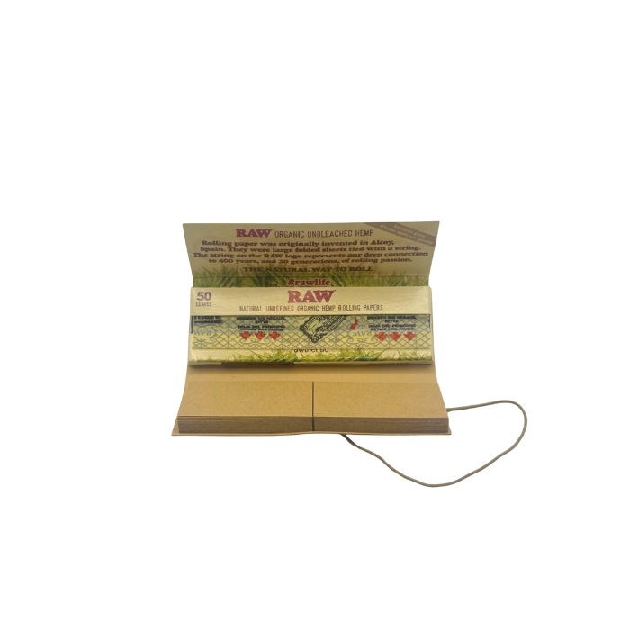 RAW Organic Hemp Connoisseur 1¼ Size Rolling Papers + Tips