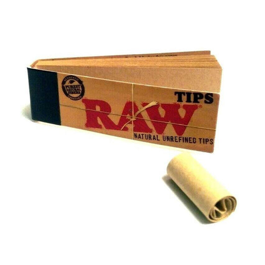 Raw Paper Filter Tips Book 50 Tips Per Book - Bong Empire
