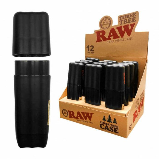 RAW Three Tree Triple Pre - Rolled Cones Case - Bong Empire