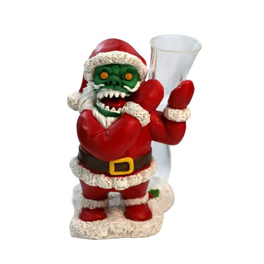 Silicone Zombie Santa Water Pipe 17cm – Festive Collectible Design - Bong Empire