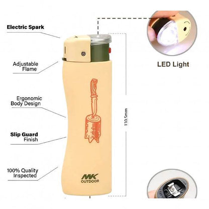 3 in 1 Large MK Outdoor LED Torch Bottle Opener Refillable Gas Lighter - Bong Empire