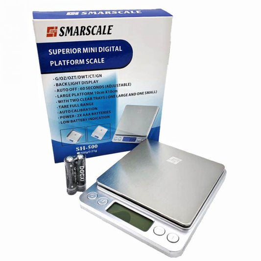 SMARSCALE Superior Platform Digital Scales 0.01 - 500g - Bong Empire