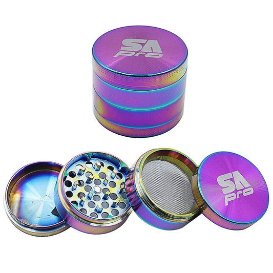 Stone Age Pro 4 Piece Laser Cut Metal Grinder - Bong Empire