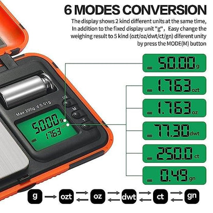Transformer Dual Units Displayer Tough Digital Scales 0.01g-200g - Bong Empire