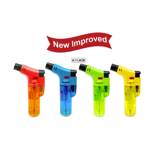 Transparent Stand Up Blowtorch Jet Lighters