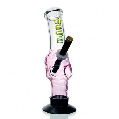 WEGE Coloured Skull Gripper Glass Bong 28cm Pink - Bong Empire
