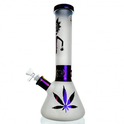 WEGE Rick And Morty Ice Catcher Beaker Glass Bong 32cm Purple - Bong Empire